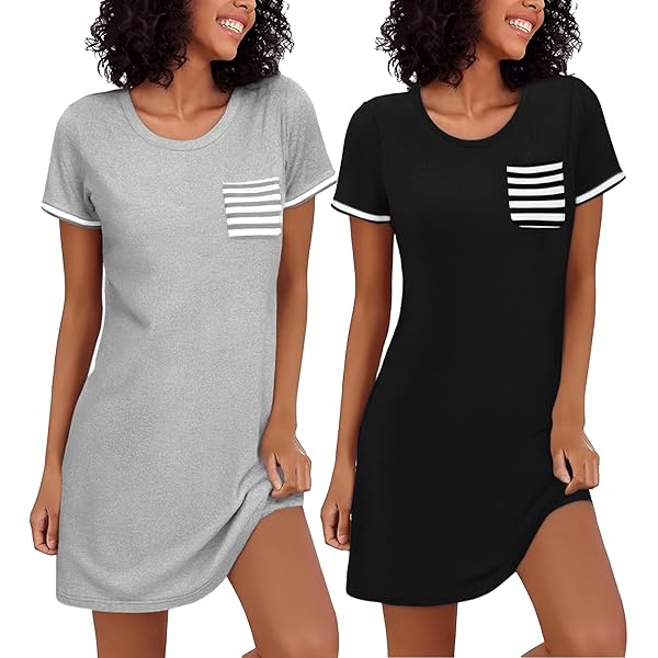 Nightshirt For Women Short Sleeve Soft Nightgown Sleep Dresses Cute Turtle Graphic Sleep Shirt Loose Fit Sleepwear(Small,Black) At Women's Clothing Store