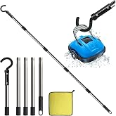 RICKMASK Pool Robot Hooks, Hooks for Pool Robots with Telescopic Pole 185 cm, Universal Pool Robot Hooks