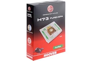 Hoover H73 H73-Hoover Bolsa para aspiradora Epa. Compatible con Freemotion, Pure Power, Telios Plus, Purepower Intelli-Sense, Sensory EVO A+++, Silent Energy. Incluye 4 uds, 2 litros, Nailon
