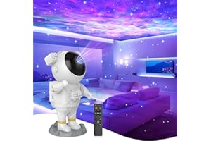 disoidoe Astronauts Starry Night Light Projector, LED Galaxy Projector with Remote Control & Timer Space Star Projector with Nebula Adult Bedroom Room Decoration, Gifts for Kids & Adults
