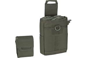 IDOGEAR Pochette de Décharge Tactique Pochettes à Cordon pour Ceinture Tactique Gilet Sac à Dos Pochette Utilitaire Pliable