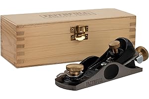 Pialla a mano Faithfull 6012 in scatola di legno – Pialla a mano ad angolo basso in ghisa lavorata con precisione per la lavorazione delle venature di testa e la rifinitura fine su legno e laminati