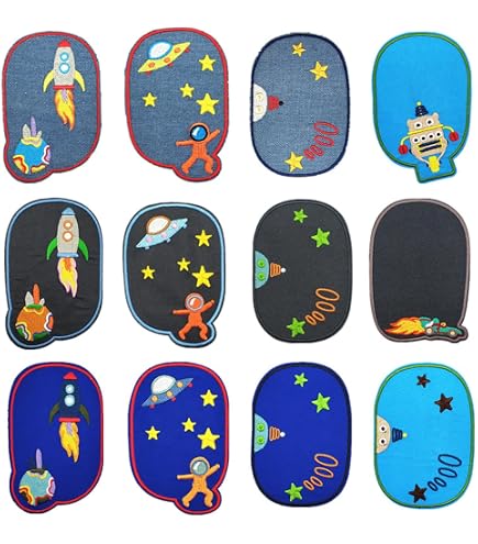 KXUSW Confezione da 16 Toppe termoadesive da Cucire,Toppe termoadesive Bambini, per Magliette Fai da Te, Jeans, Borse, Abbigliamento (Orso