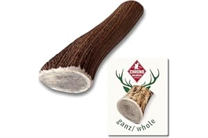 ChronoBalance® XL Kaustange für Hunde ganze Stücke als Kauspielzeug: 100% Hirschgeweih für Hunde, Hundespielzeug, Leckerli Zahnpflege, Kausnack, Geweih Kauknochen, Natürlich ohne Zusätze (1er Set)