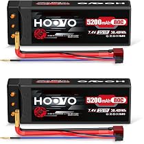 HOOVO Batterie Lipo 11,1 V 3S 7200 mAh 80 C avec connecteur EC5 pour véhicules radiocommandés 1/8 1/10