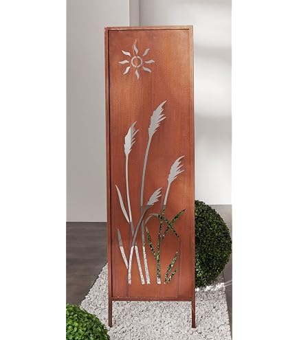 Panneau décoratif universel Lis en métal gris, 50x150 cm