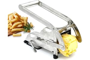 Impeccable Culinary Objects (ICO) Coupe-frites, Comprend Deux lames Tranchantes En Acier Inoxydable Et Une Base D'aspiration Sécurisée