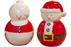 SANTA'S WORKSHOP Christmas Novelty Salt and Pepper Set - Santa and Mrs Claus