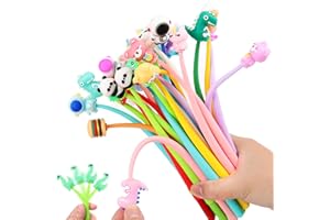 IXYDOR 30 Piezas Kawaii Bolígrafo Silicona Animales, Shake Boligrafos Divertidos, Kawaii Bolígrafo con Dibujos Animados, Bolígrafos Divertidos para niños, Regalos Cumpleaños Niños Colegio