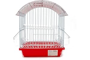 BPS BUENA PET SHOP BPS Small Bird Cage for Bird House Parakeet Canaries Large Metal with Feeder Sprinkler Jumping Bowl Random Colour BPS-12027