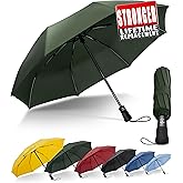Chakipee Paraguas Plegable Antiviento Hombres - Paraguas Resistente al Viento, Paraguas Autom&aacute;tico Port&aacute;til Compacto de Viaje
