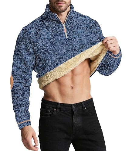 Felpa Zip Uomo Cotone Sportivo Felpa con Cappuccio Cerniera Maglia
