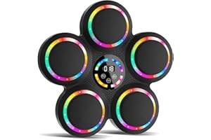 FOOING Máquina de Boxeo Musical Inteligente con Bluetooth, Luces LED y Niveles de Velocidad para Adultos y Niños, Equipo de Entrenamiento para Aliviar el Estrés con Guantes de Boxeo y Práctica Casa​