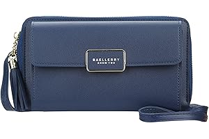 YIXUAN LLC Yixuan Pochette Telephone Portable Sac Portefeuille Femme Bandouliere Petit Sac Bandouliere avec Porte Cartes et Fermeture Eclair Portefeuille Femme en Cuir PU avec Réglables Bandoulière