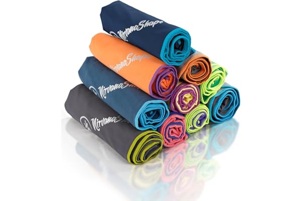NirvanaShape Toalla de Microfibra | 14 Colores | 8 Dimensiones | Toalla de Viaje Ligera, Absorbente y de Secado Rápido | Toalla de Baño para Viajes | Ideal para Playa, Camping, Yoga y Sauna