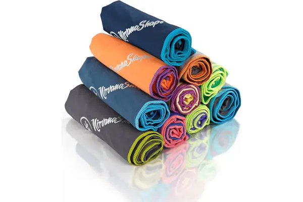 NirvanaShape Toalla de Microfibra | 14 Colores | 8 Dimensiones | Toalla de Viaje Ligera, Absorbente y de Secado Rápido | Toalla de Baño para Viajes | Ideal para Playa, Camping, Yoga y Sauna