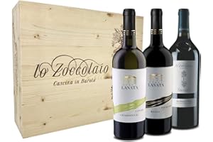 Lo Zoccolaio Villa Lanata Cassetta Legno Chardonnay + Piemonte Rosso + Barbera D'Alba 3 X 750ml