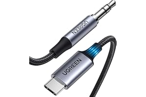 UGREEN USB C to Aux Cable 3.3FT DAC Type C to 3.5mm Headphone Audio Adapter Hi-Fi Stereo Male Car Auxiliary Compatible with iPhone 17 Pro Max 16 Pro 15 Galaxy S25 S24 Ultra A56 iPad Pixel 10/9 (1M)