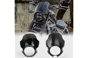 WOOGA Motorrad Scheinwerfer verkleidung Windschutz scheiben Maske Abdeckung & Scheinwerfer Schutz für Ho&nda CMX 250 CMX500 CMX300 CMX 500 CMX 300 Rebel 300 2020-2024 (Glänzend schwarz)