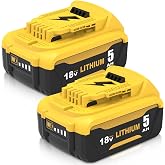 DeWalt 18 V 5,0 Ah DCB182 DCB180 DCB184 DCB200 DCB182 DCB181 DCB201 i&ccedil;in 2X DCB184 Yedek Pil Goodexo