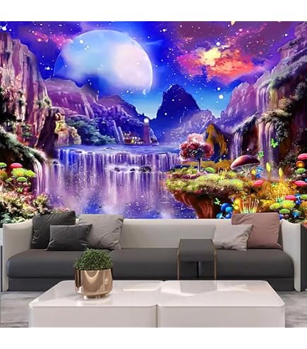 NiYoung 60x40 Inch Hippie Mandala Tapestry - Trippy Smoke Girl Wall Hanging, Bohemian Psychedelic Decor For Bedroom, Dorm, Living Room, Picnic Blanket & Yoga Mat