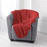 Douceur d'Intérieur Suave Interior Milou Plaid, Poliéster, Carmín, 125 x 150 CM