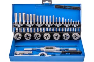 Gunpla Gewindeschneider Set Profi 32-tlg. Metrische M3-M12 Gewinde Schneider Bohrer Werkzeug Set für Feingewinde