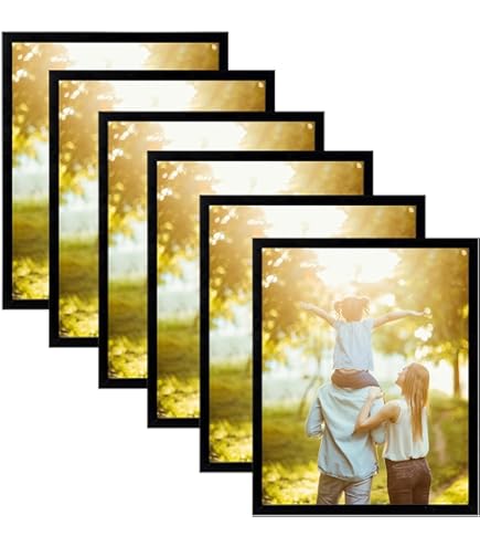 Lot De 6 Cadres Photos 15x20 Cm En Carton - Autocollants, Sans Clous - Pour Collage Mural, Décoration Facile
