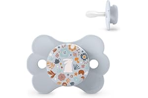 Suavinex, Ciuccio Neonati 0/6 Mesi, Ciuccio con Tettarella in Silicone SX Pro, Tettarella Simmetrica, Piatto e Flessibile, per Neonato, Rispetta lo Sviluppo del cavo Orale, Wonderland Azzurro