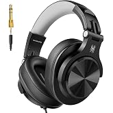 OneOdio A71D Over-Ear Headphones with Hi-Res Cable for DJ and Studio | Foldable design with 3.5/0.25 inch connectors for DJ,