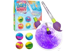 ZIMPLI - Baff Bombz Magic Brush, 4 x Bath Bombs, Magic Wand, Magically Paint Your Bath Water with This Creaitve Toy for Child