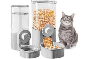 BYZESTY Lot de 2 abreuvoirs automatiques pour lapins - Distributeur automatique de nourriture et d'eau - À suspendre - Pour chats, cochons d'Inde, hamsters, lapins