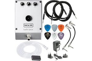 TONEBIRD MXR M222 TALK BOX Effects Pedal Voicebox for Guitar, Keyboard and other instruments with 2- Cable, Dunlop Picks, True Tune Tuner, 2- MXR Patch Cable Bundle