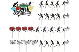 COACOM 29 Inserimento delle Carte da Ping -Ping -Ping, Istruzioni per La Carta di Compleanno di Compleanno Creative, Incollaggio di Carte di Elementi Sportivi, Corazioni per La Torta.