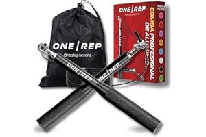 ONE REP Comba Crossfit Profesional de Aluminio - Speed Jumping Rope - Jump Combas Fitness con Rodamientos y Mango Antideslizante, Jump Rope, Cuerda Saltar, Jumping Boxeo. Para Mujer, Hombre
