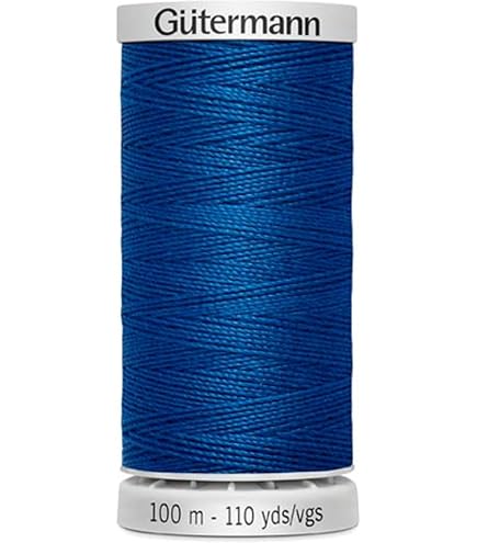 Fil à Coudre Gutermann Polyester - 100 Mètres, Couleur Bleu Lagon, Pour Machine Et Main