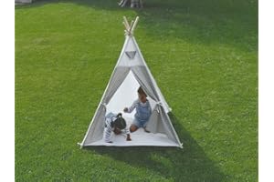LITTLE GARDEN ADVENTURES Little Adventures B0892k5n34 Tente Tipi pour Enfants 100% Coton Intérieur et extérieur Unisexe Blanc 2000 g