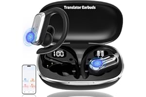 Xeletu AI Headphones Translator 3 in 1 Voice Translator 164 Languages Real Time Translator Earphones 550mAh 90H 5.4 Bluetooth 5.3 Bi-Directional Simultaneous Translation for Travel Learning iOS