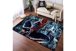 KIKCY Spiderman Teppich im europäischen und amerikanischen Stil Cartoon Cartoon Teppich Wohnzimmer Schlafzimmer Kinder Rutschfester Teppich-60x90cm_TF-66