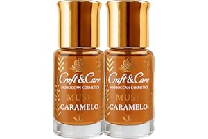 CRAFT & CARE Musk - Profumo di olio concentrato puro e senza alcool - choco - Musk Bianco intimo - Vaniglia - Allmizcle Nero - Essenza di Profumo, Profumo Arabo (2 Pezzi, Caramello)