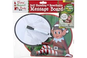 ELVES BEHAVIN' BADLY Elves Behaving Badly Rewritable Board-Create Naughty Elf Messages, White, One Size