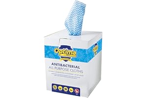 OPTIMA PROCLEAN Optima Guardian 200 Perforated J Cloths, All Purpose Cleaning Cloths in A Dispenser Box, Centre Feed Roll, Antibacterial Wipes, Professional Grade Cleaning Products, Kitchen Cloth, 37 x 22 cm, Blue