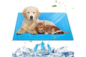 WENGX Dog Cooling Mat,Pet Rabbit Puppy Self Cooling Mat,Non-Toxic Gel Ice Pads for Dogs Cats,Scratch-resistant Pet Cool Mat,Double-Sided Use (40 * 50cm)