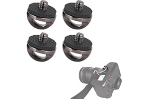 SUJEBKC 4 Pezzi Adattatore per Fotocamera da 1/4 di Pollice,Viti Dell'Adattatore per Cinghia della Fotocamera da 1/4 di Pollice,Viti da 1/4 di Pollice,Viti per Fissare La Fotocamera
