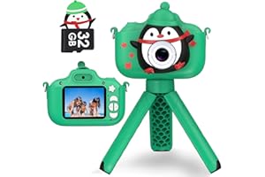DIAMOOKY Camara Fotos Infantil, 1080P Selfie Video Cámara de Fotos para Niños Pantalla de 2,0", Cámara Fotos Niños con 32GB TF Tarjeta, Regalos Juguete para 3 a 12 años de Niños y Niñas Cumpleaños
