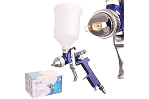 Auarita HP Pistolet pulvérisateur Technology H-827 BLEU Buse de 2,0 mm Durable Capacité de 600ml Atomisation élevée pour les liquides collants lourds Très efficace Convient pour la peinture automobile