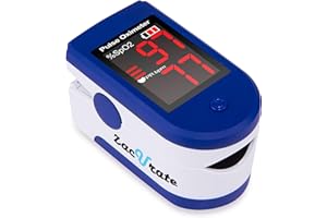 Zacurate 500CL Fingertip Pulse Oximeter Blood Oxygen Saturation Monitor with Batteries and Lanyard Included (Sapphire Blue)