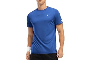 Rdruko Mens UV Swim Top Short Sleeve Rash Guard Shirts UPF 50+ Quick Dry Running Outdoor Sport Gym Tops