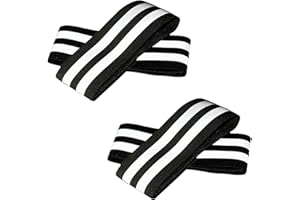 Kireida® 4 Stück Reflektierende Bänder für Outdoor-Joggen, Hosenclip-Fahrrad, Wandern, Motorradfahren oder Laufen, 35 x 5 cm,Sicherheitsarmband, Schwarz