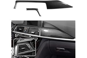 OYDDL Cubierta de salpicadero de coche de fibra de carbono adhesivo ABS listones interiores compatibles con BMW Serie 3 4 F30 F31 F34 3GT F32 F33 F36 Accesorios